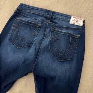 True Religion Men Jeans Halle 36 Ripped Distressed Blue Denim